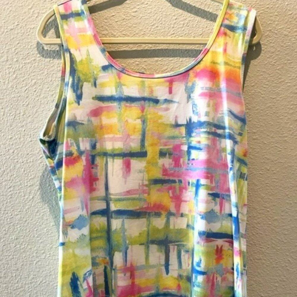 Jillian Nicole Pastel Tank Top Sz 1X